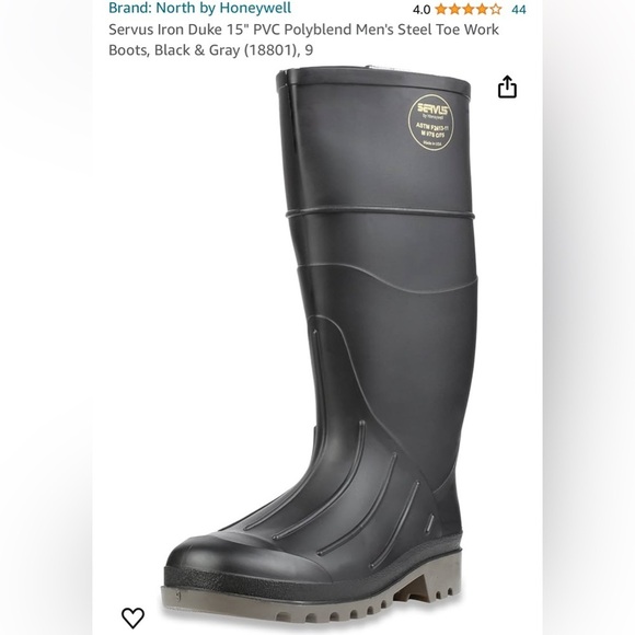 NWOT servus iron duke 15” poly end steel toe work boot main image 3